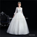 Long Sleeve Beach photography backless Wedding party Dress Bridal gown